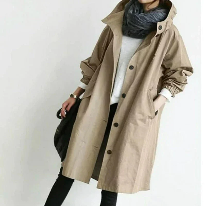 Elenas - Cappotto Trench con Cappuccio - Image 5