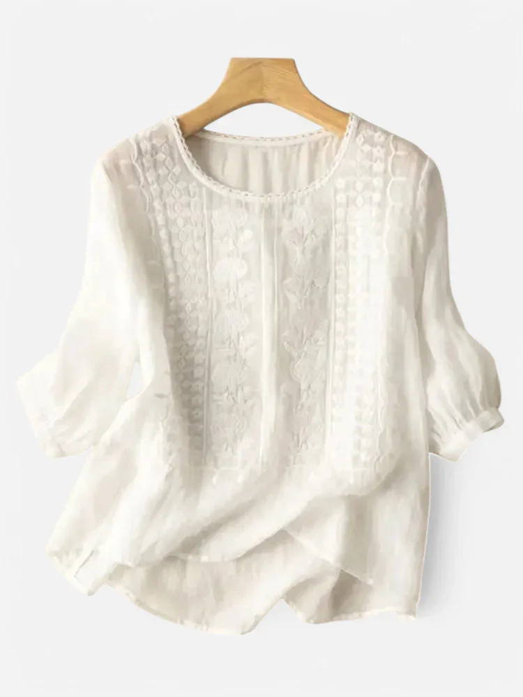 Livia - Blusa in Pizzo Breezy - Image 4